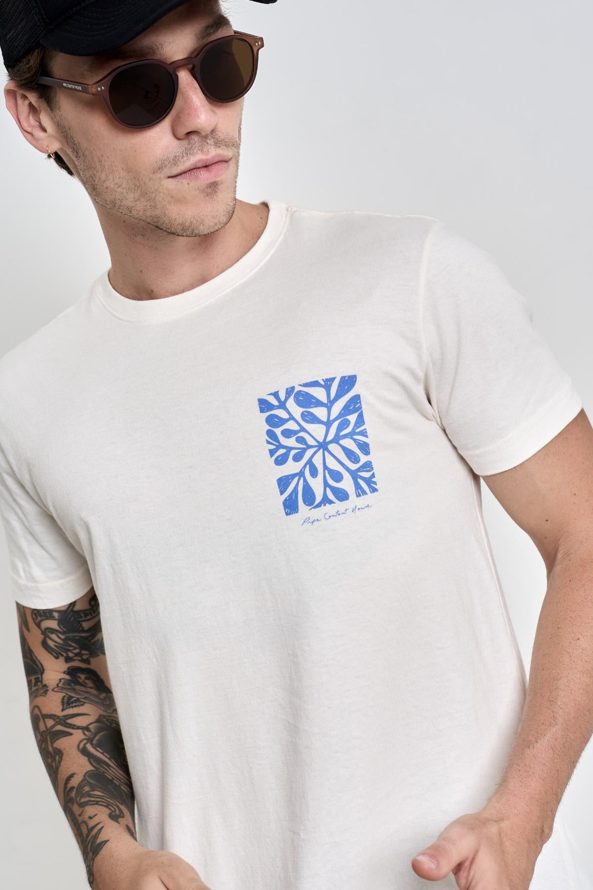 Camiseta Square Leaf Off White
