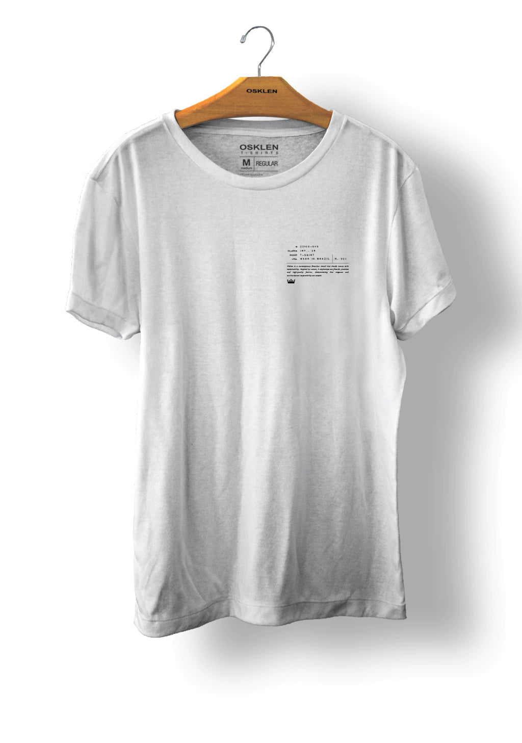 Camiseta Osklen Slim Vintage Carimbo Laboratório Branco