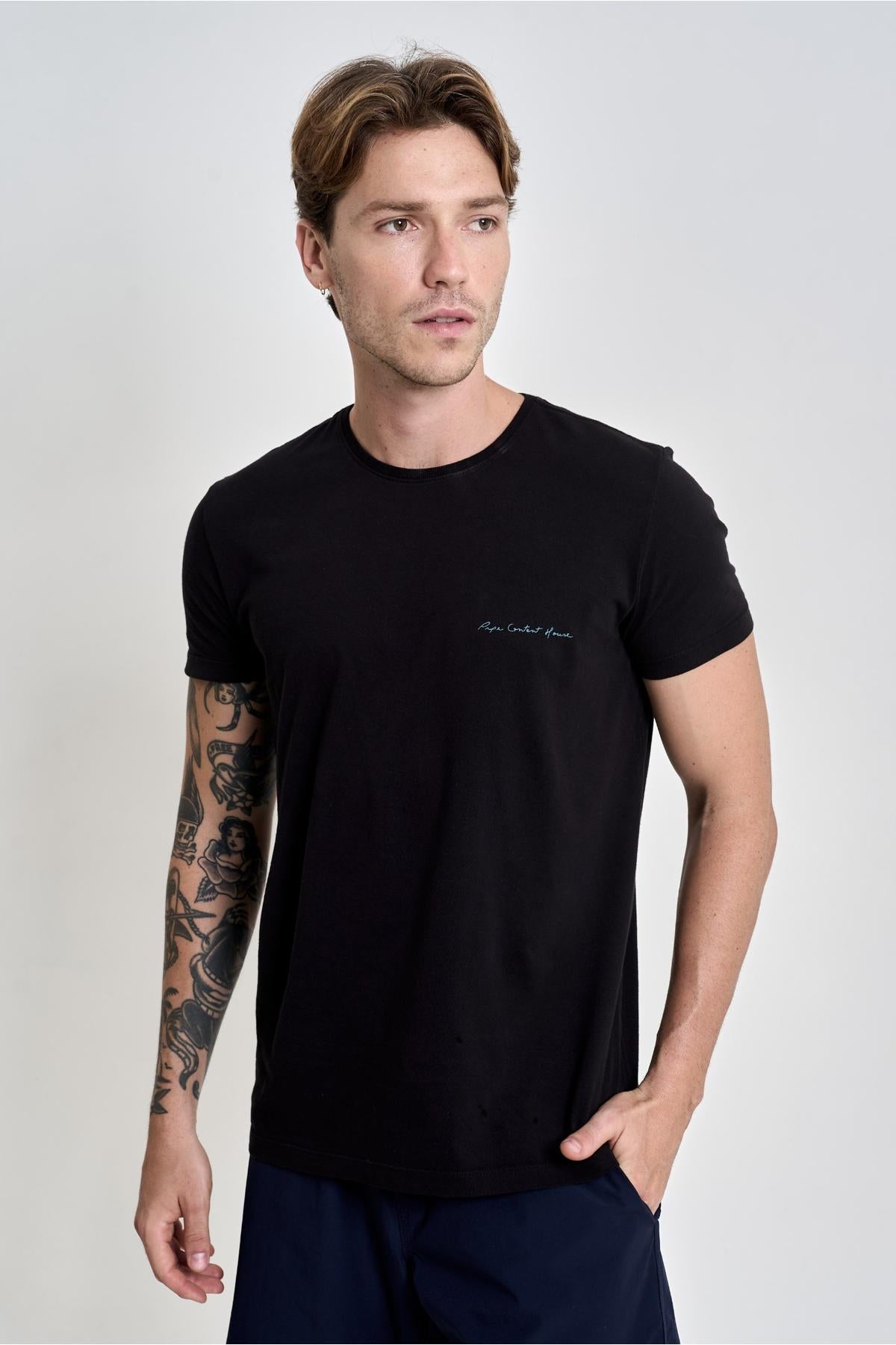 Camiseta Wood Print Black