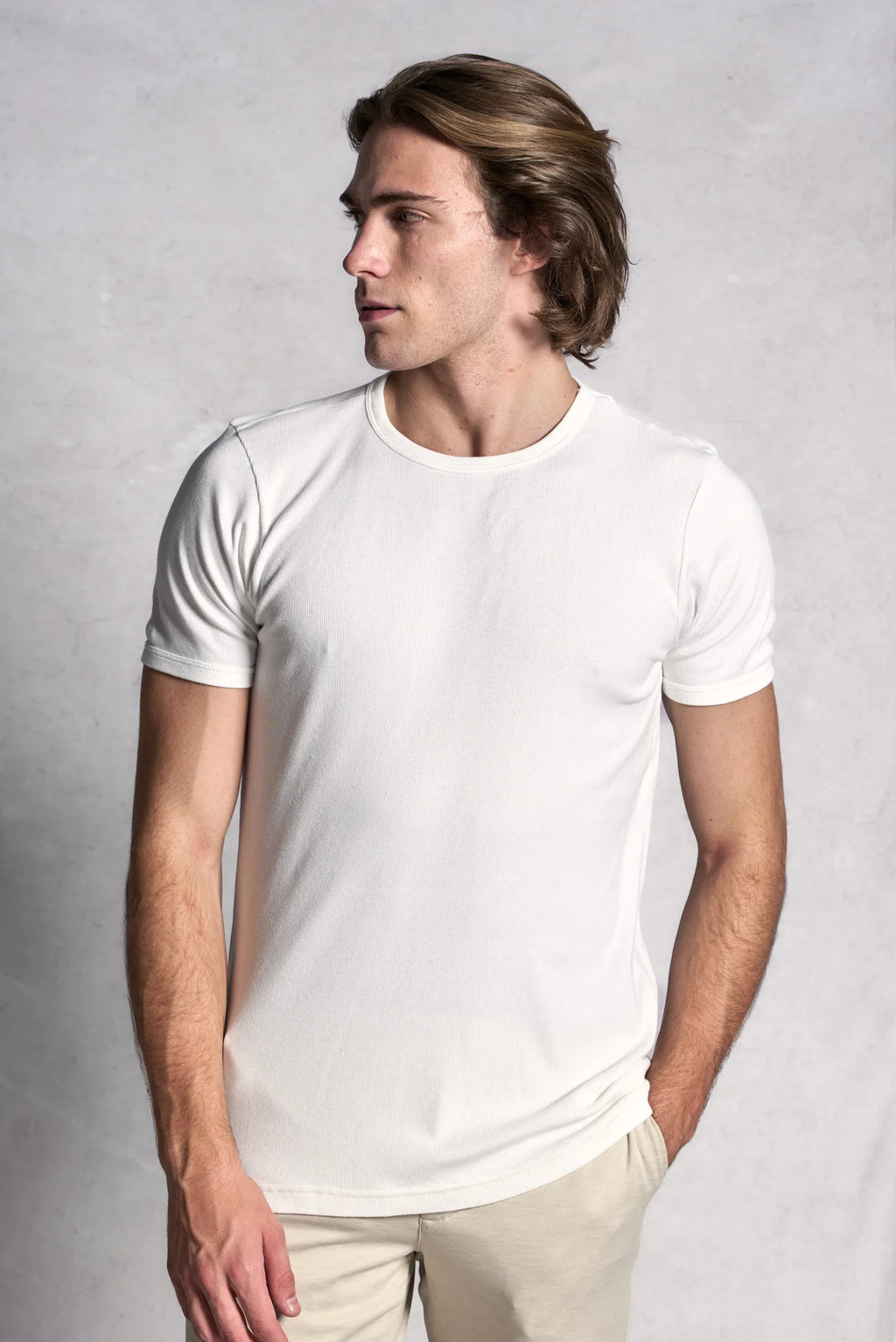 Camiseta Canelada Ankor - Off White