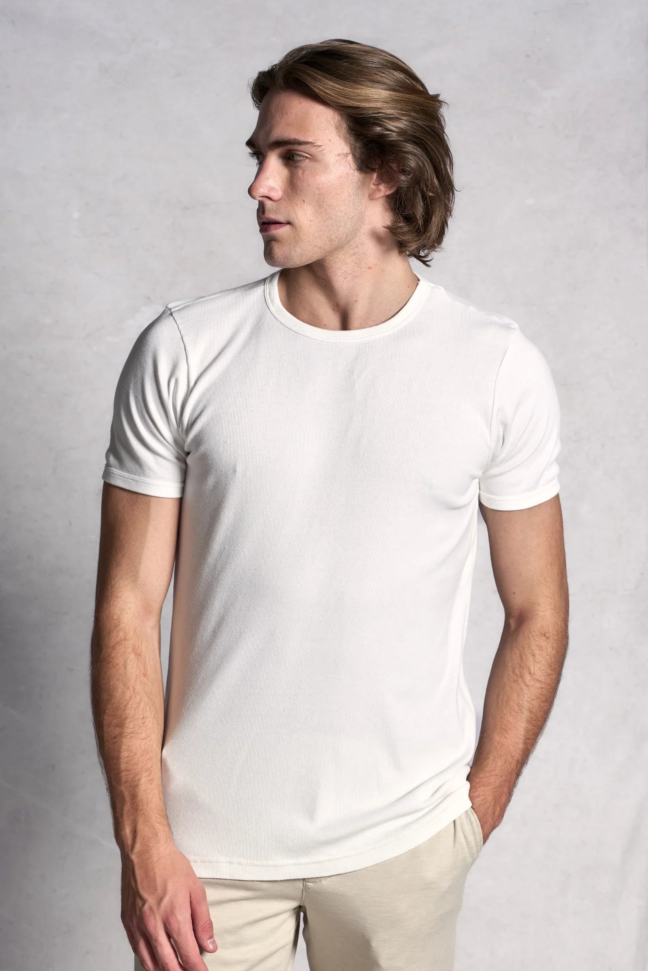 Camiseta Canelada Ankor - Off White