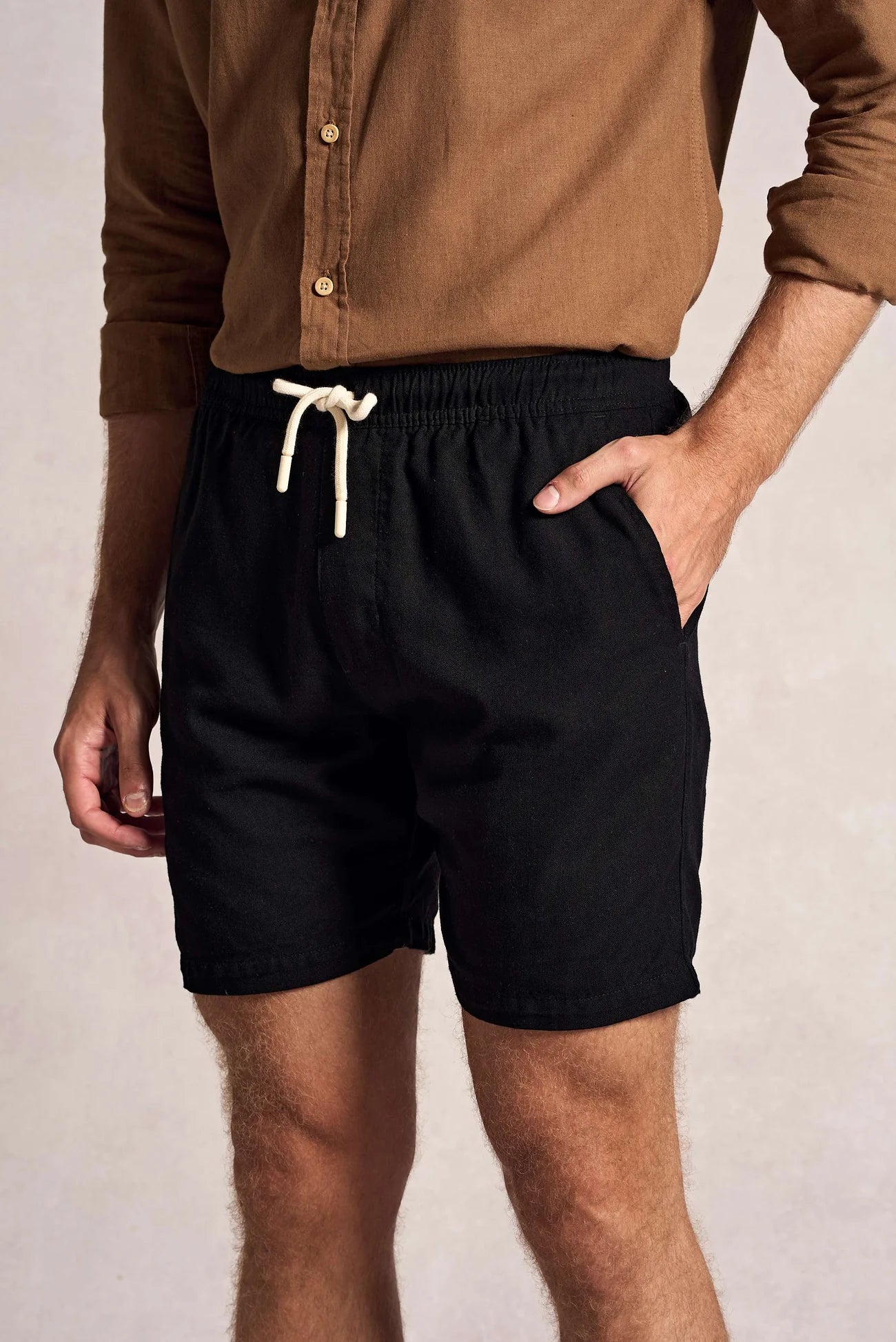 Shorts Linho Ankor - Preto