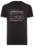 Camiseta Osklen Vintage Guitar Draw Marrom Onix