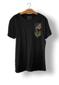 Camiseta Osklen Slim Vintage Floral Elements Preto