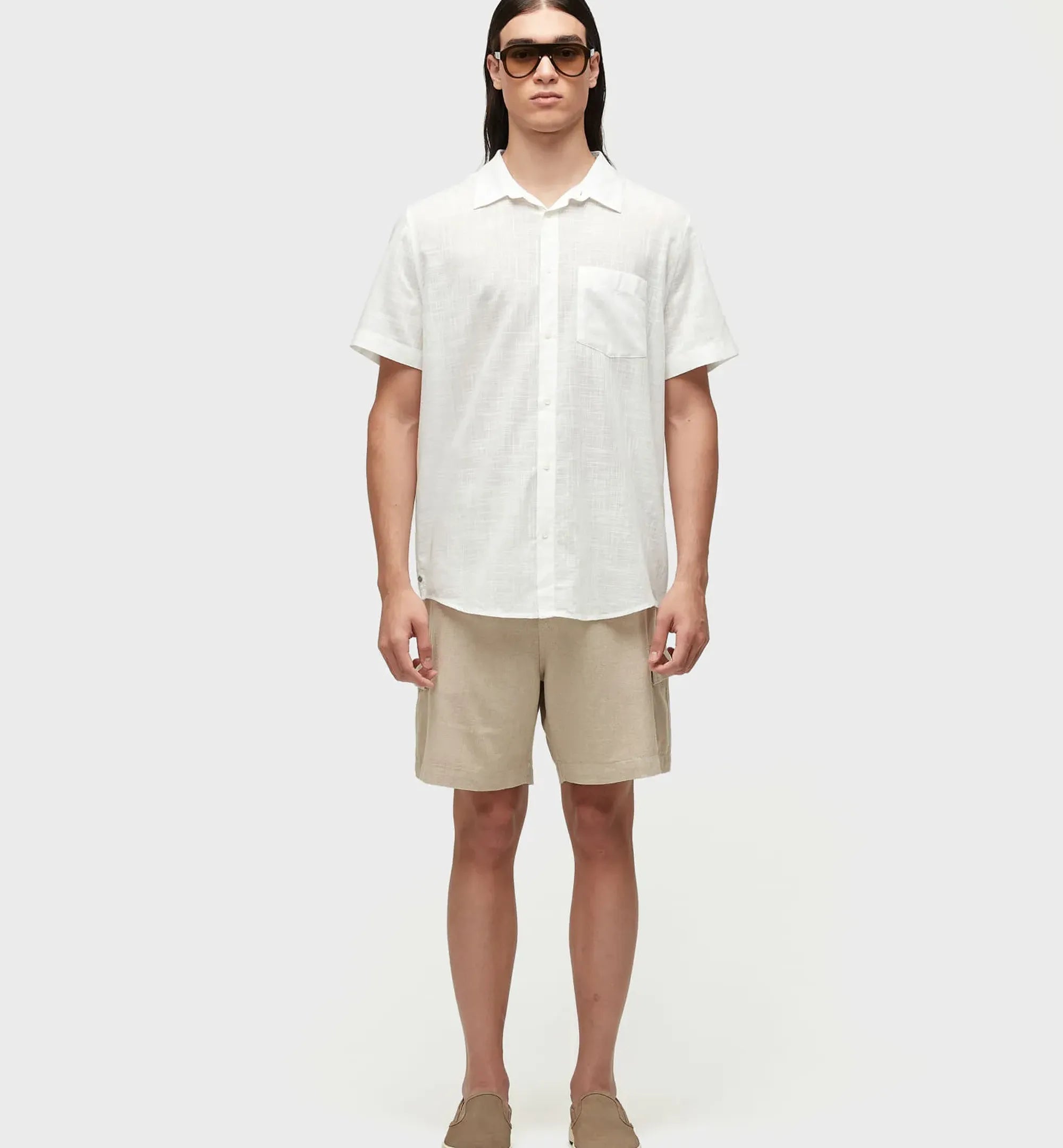 Shorts Osklen Fluid Linen Pleats