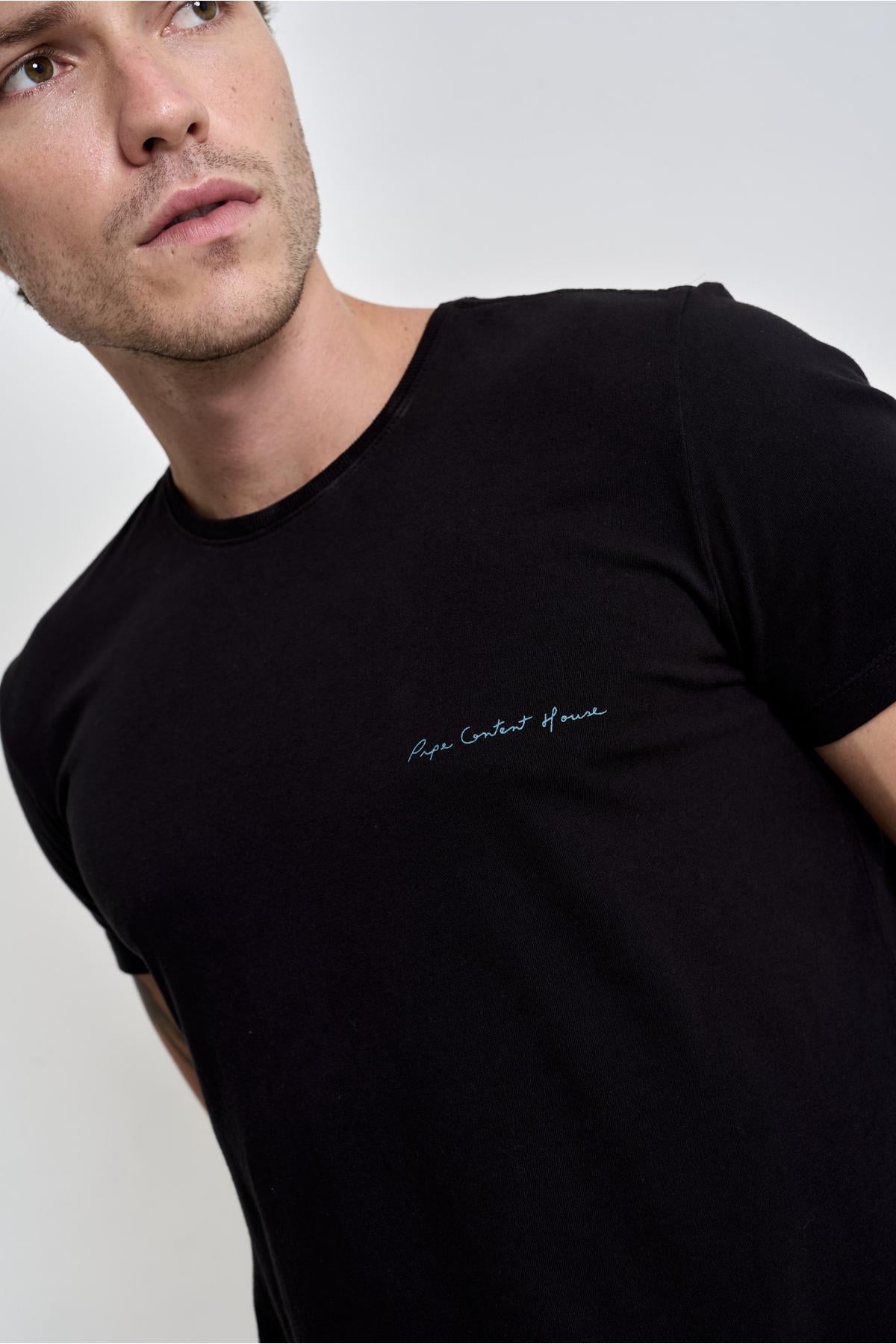 Camiseta Wood Print Black