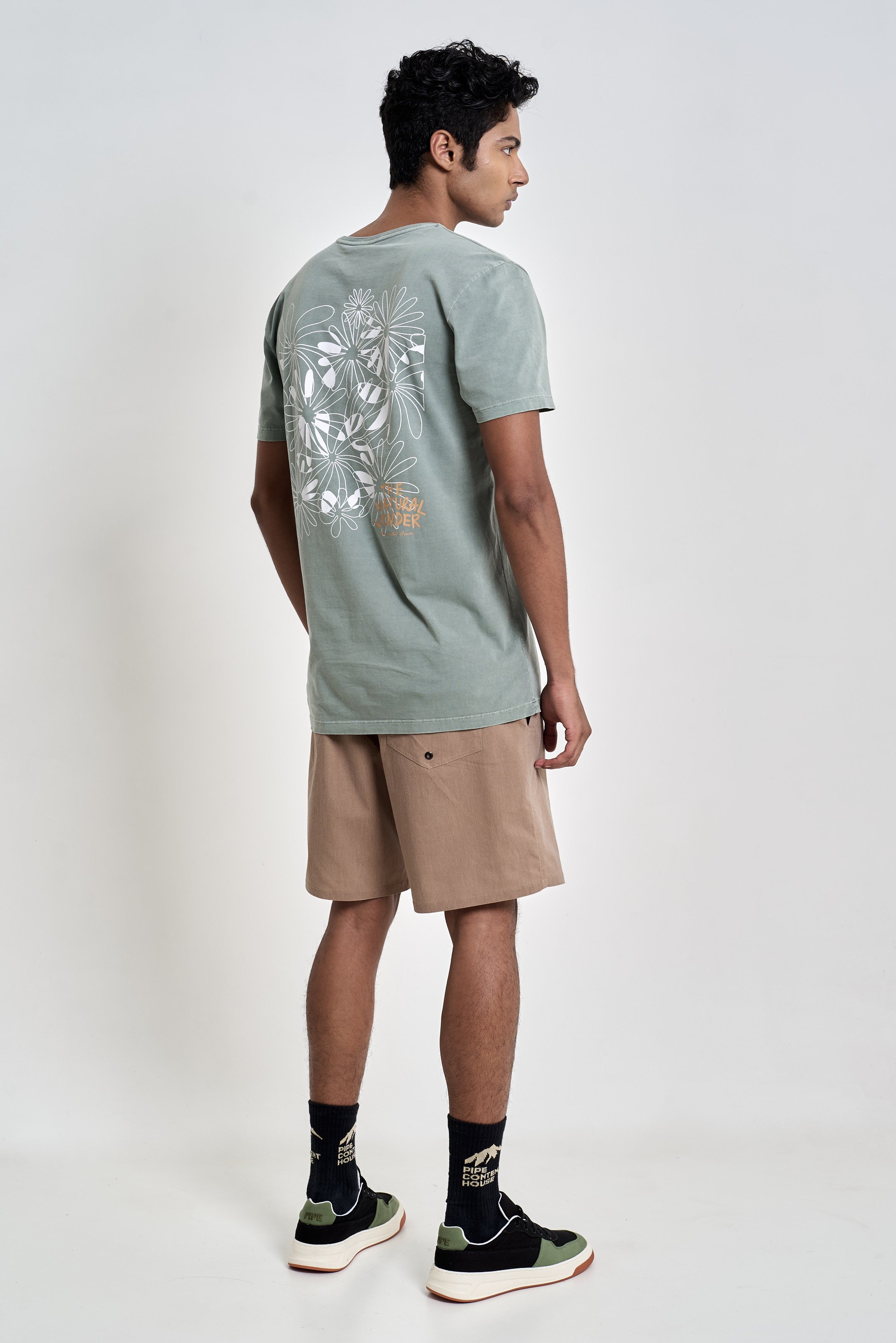 Camiseta Pipe Flowers Mix - Verde