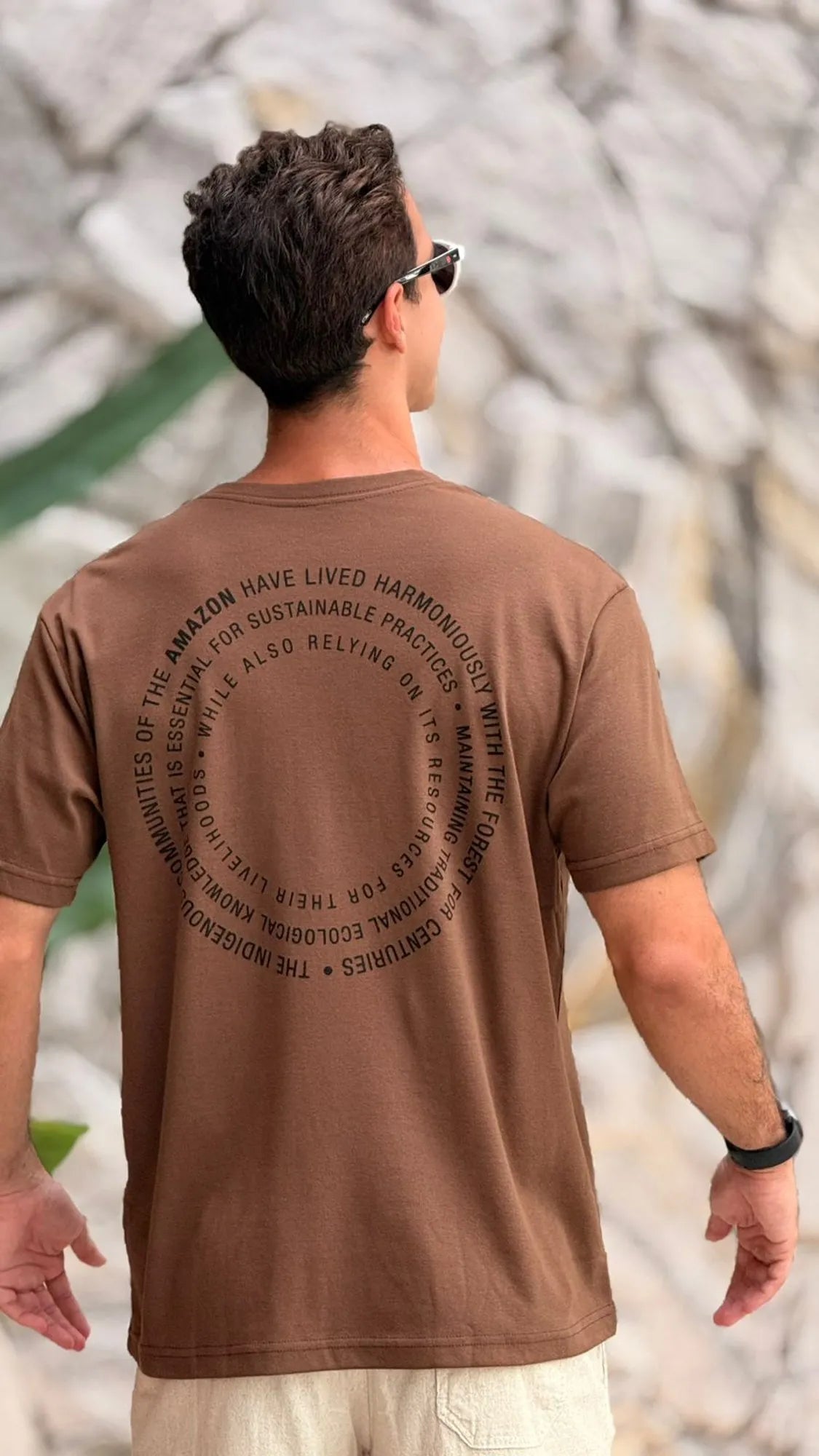Camiseta Osklen Big Indigenous Marrom