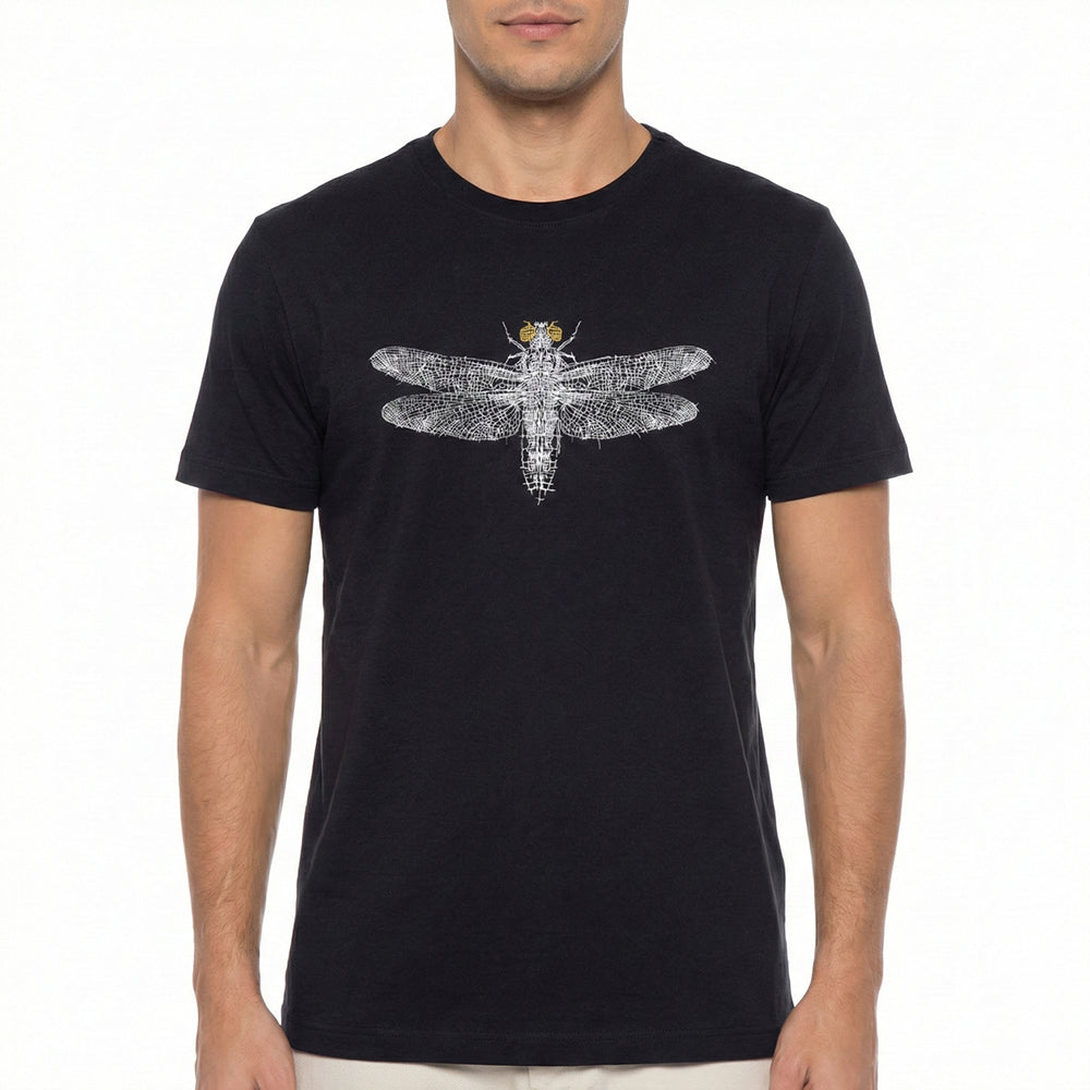 Camiseta Osklen Slim Vintage libelula Gaze Preto
