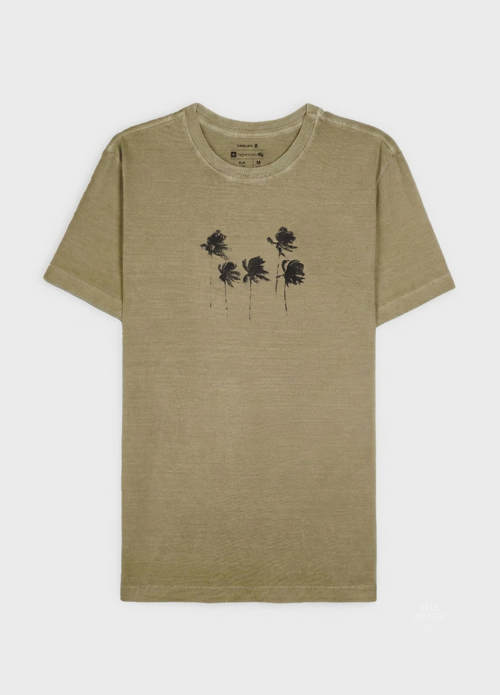 Camiseta Osklen Slim Stone Coqueiro Caqui