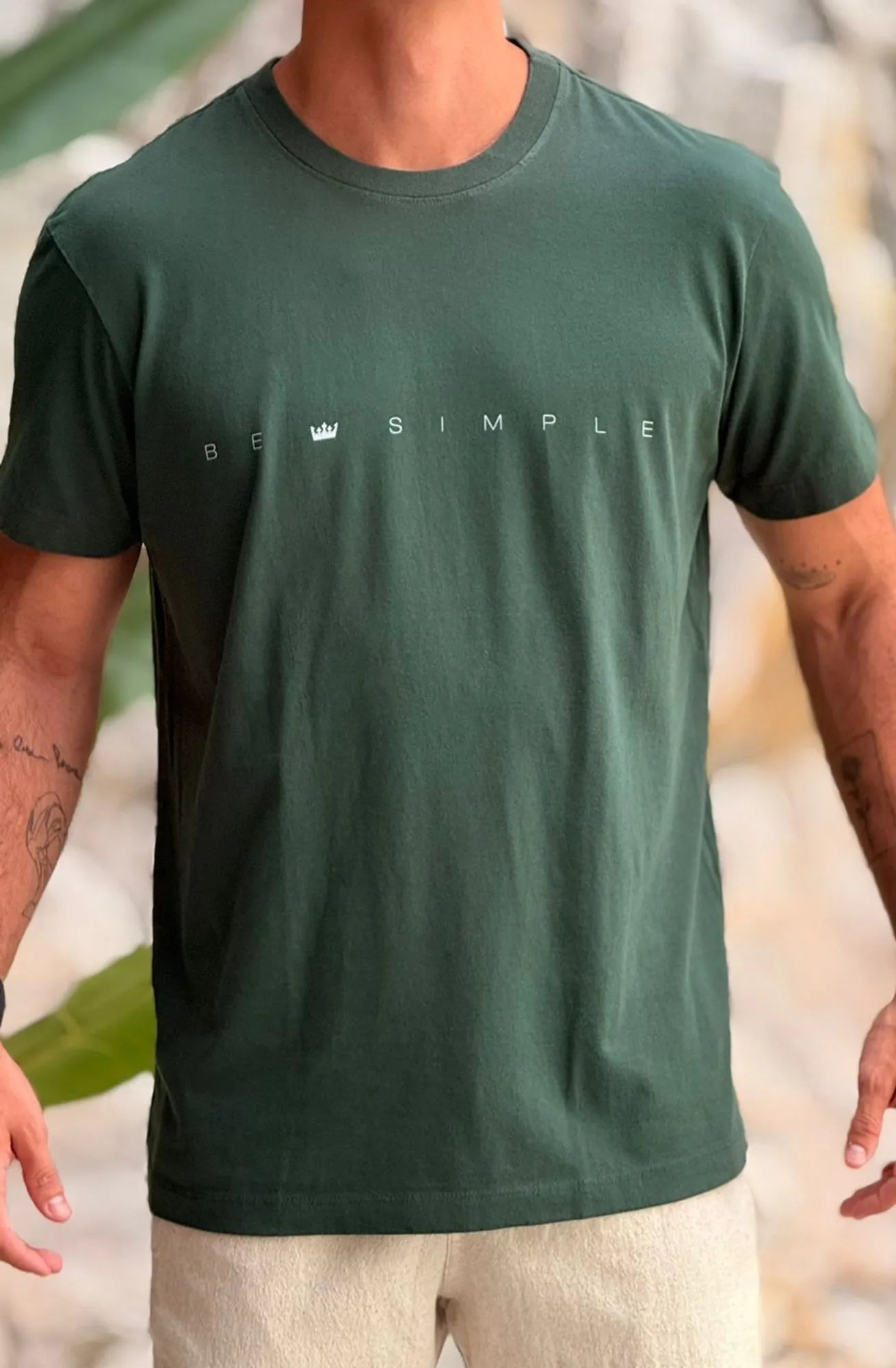 Camiseta Osklen Slim Vintage Be Simple Verde
